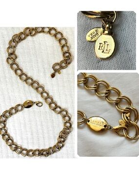 Vintage Lauren Ralph Lauren Gold Chain Belt Made in USA